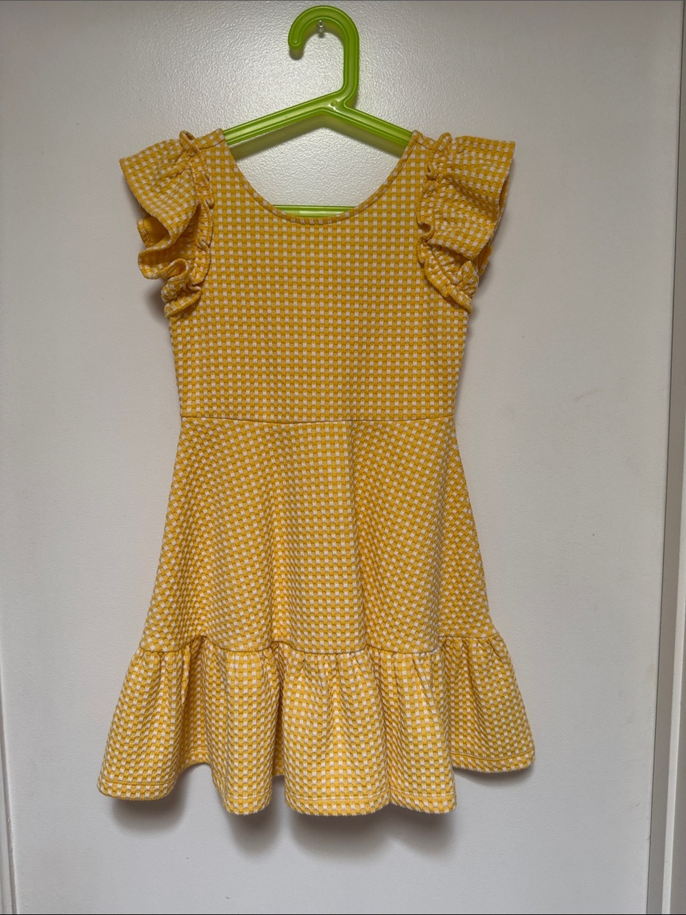 Janie and Jack Sunflower Gingham Ruffle Dress